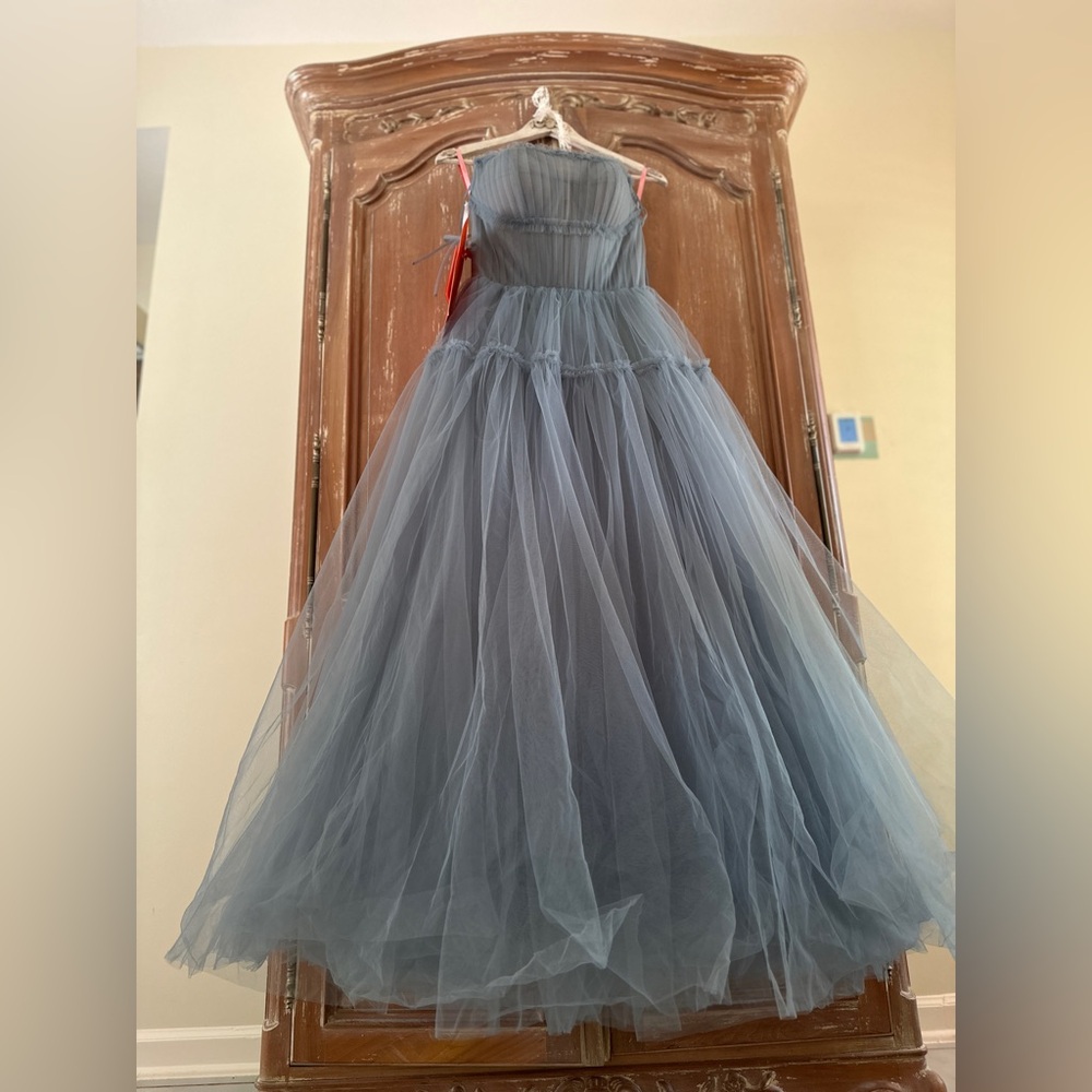Milla Blue Layered Tulle Gown
